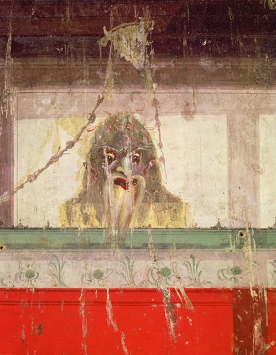 Visage masqué, détail d